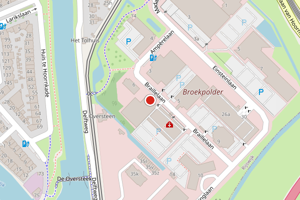 Brandweer-melding op Braillelaan, Rijswijk op 28 juni, kaart-overzicht