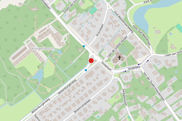 Brandweer-melding op Wittenburgerweg, Wassenaar op 28 juni, kaart-overzicht