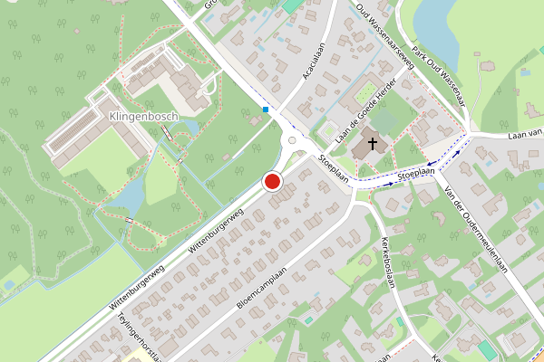 Brandweer-melding op Wittenburgerweg, Wassenaar op 28 juni, kaart-overzicht