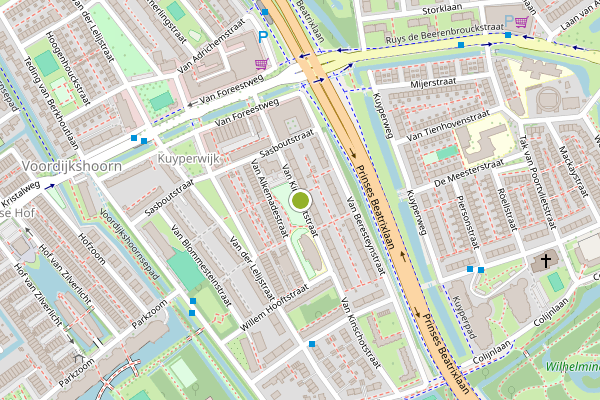 Ambulance-melding op Van Kinschotstraat, Delft op 28 juni, kaart-overzicht