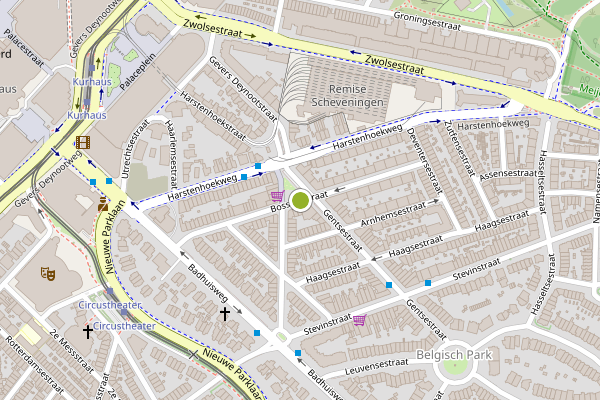 Ambulance-melding op Bosschestraat, Den Haag op 28 juni, kaart-overzicht