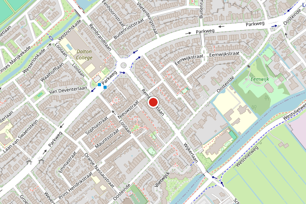 Brandweer-melding op Rembrandtlaan, Voorburg op 28 juni, kaart-overzicht