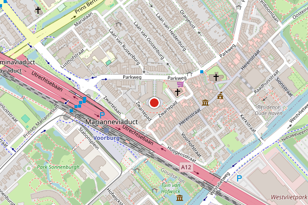 Brandweer-melding op Hoffmanplein, Voorburg op 28 juni, kaart-overzicht