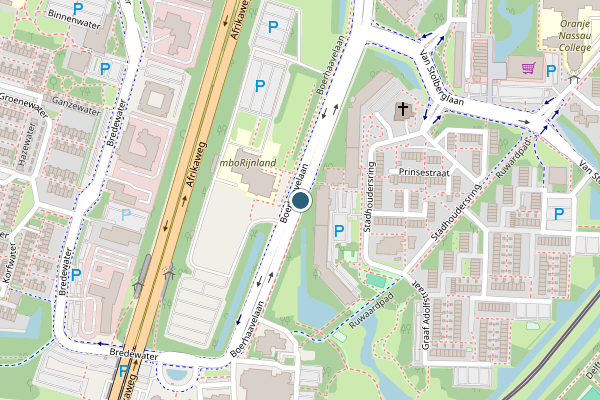 Politie-melding op Boerhaavelaan, Zoetermeer op 28 juni, kaart-overzicht