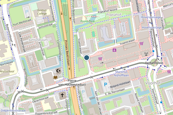 Politie-melding op Aart van der Leeuwlaan, Delft op 28 juni, kaart-overzicht