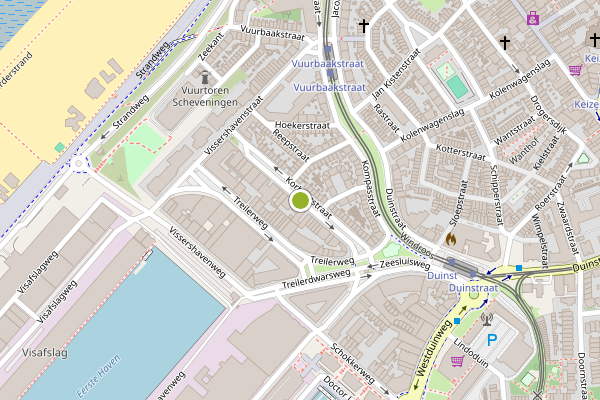 Ambulance-melding op Korbootstraat, Den Haag op 28 juni, kaart-overzicht