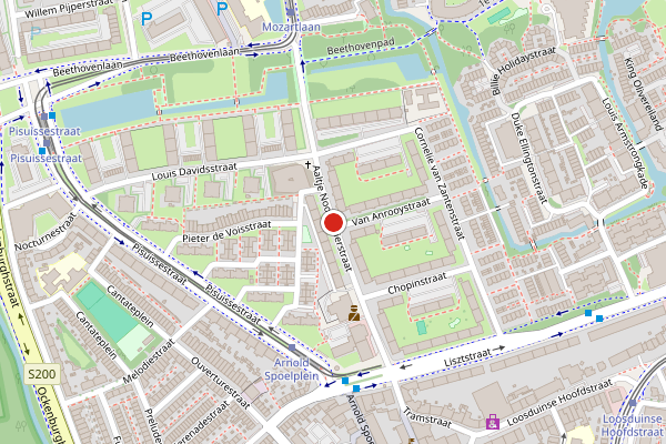Brandweer-melding op Aaltje Noordewierstraat, Den Haag op 28 juni, kaart-overzicht
