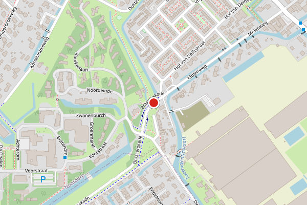 Brandweer-melding op Brasserskade, Nootdorp op 6 mei, kaart-overzicht