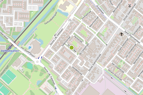 Ambulance-melding op Kloosstraat, Zoetermeer op 28 juni, kaart-overzicht