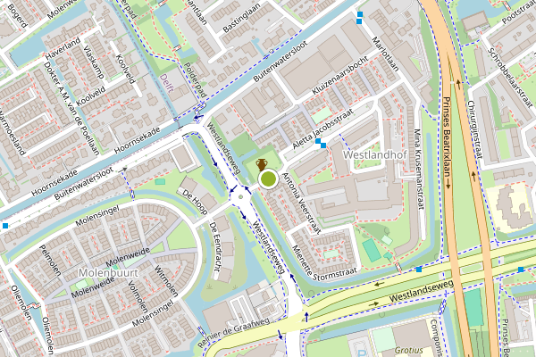 Ambulance-melding op Aletta Jacobsstraat, Delft op 28 juni, kaart-overzicht