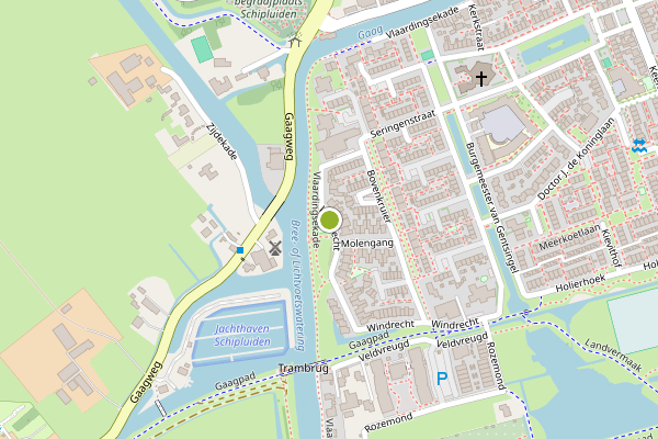 Ambulance-melding op Windrecht, Schipluiden op 6 mei, kaart-overzicht