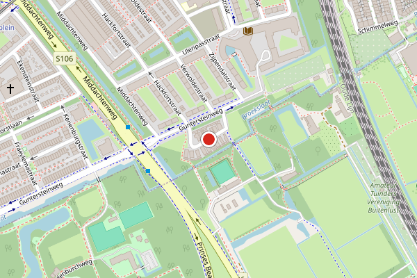Brandweer-melding op Guntersteinweg, Den Haag op 29 juni, kaart-overzicht