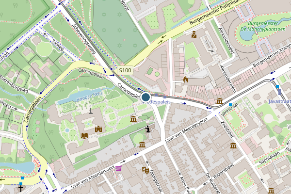 Politie-melding op Carnegieplein, Den Haag op 29 juni, kaart-overzicht