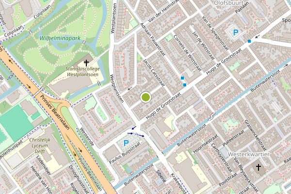 Ambulance-melding op Isaäk Hoornbeekstraat, Delft op 29 juni, kaart-overzicht
