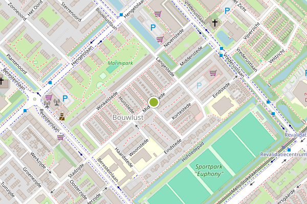 Ambulance-melding op Middenstede, Den Haag op 29 juni, kaart-overzicht