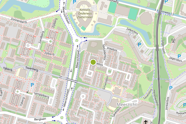 Ambulance-melding op Starrebos, Zoetermeer op 29 juni, kaart-overzicht