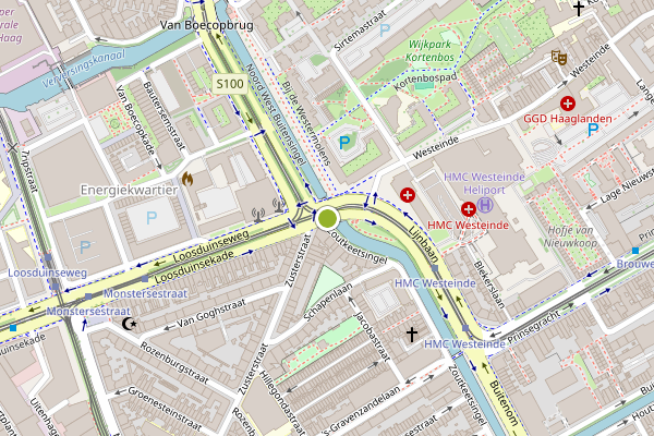 Ambulance-melding op Lijnbaan, Den Haag op 6 mei, kaart-overzicht