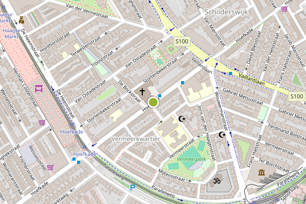 Ambulance-melding op Hoefkade, Den Haag op 29 juni, kaart-overzicht