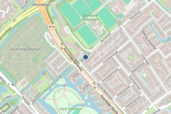 Politie-melding op Veurselaan, Voorburg op 29 juni, kaart-overzicht