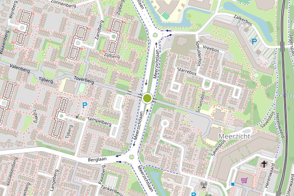 Ambulance-melding op Tempelberg, Zoetermeer op 29 juni, kaart-overzicht