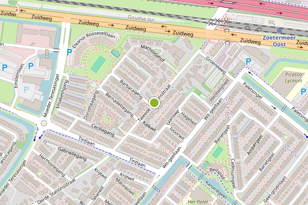 Ambulance-melding op Tweede Stationsstraat, Zoetermeer op 29 juni, kaart-overzicht