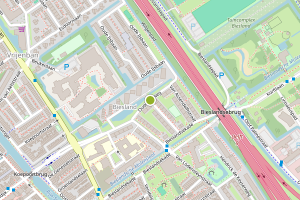 Ambulance-melding op Oudraadtweg, Delft op 29 juni, kaart-overzicht