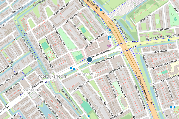 Politie-melding op Van Foreestweg, Delft op 29 juni, kaart-overzicht