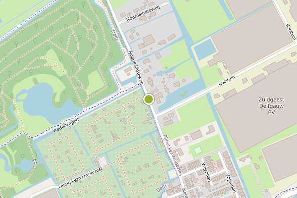 Ambulance-melding op Noordeindseweg, Delfgauw op 6 mei, kaart-overzicht