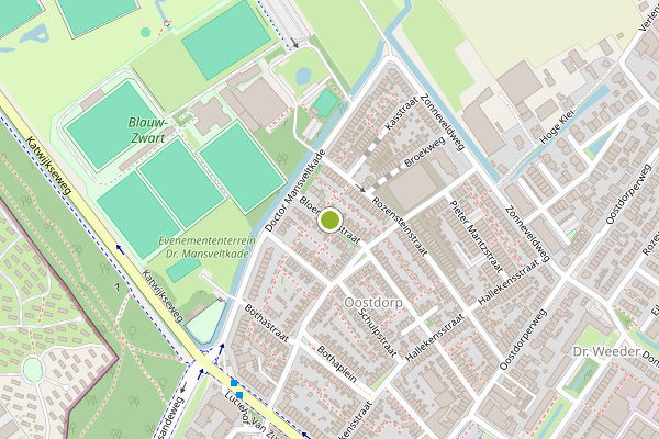 Ambulance-melding op Bloemluststraat, Wassenaar op 30 juni, kaart-overzicht