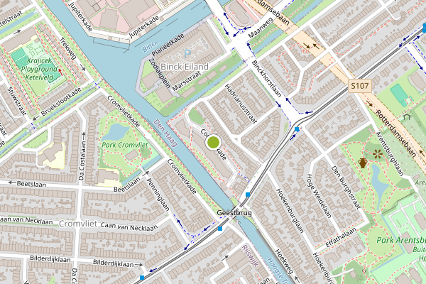 Ambulance-melding op Corbulokade, Voorburg op 29 juni, kaart-overzicht