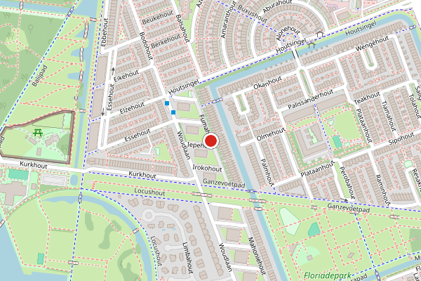 Brandweer-melding op Fumahout, Zoetermeer op 29 juni, kaart-overzicht