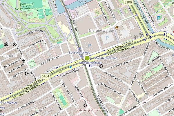 Ambulance-melding op Loosduinseweg, Den Haag op 7 mei, kaart-overzicht