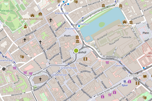 Ambulance-melding op Buitenhof, Den Haag op 7 mei, kaart-overzicht