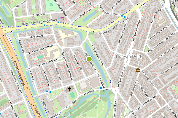 Ambulance-melding op Weteringlaan, Delft op 30 juni, kaart-overzicht