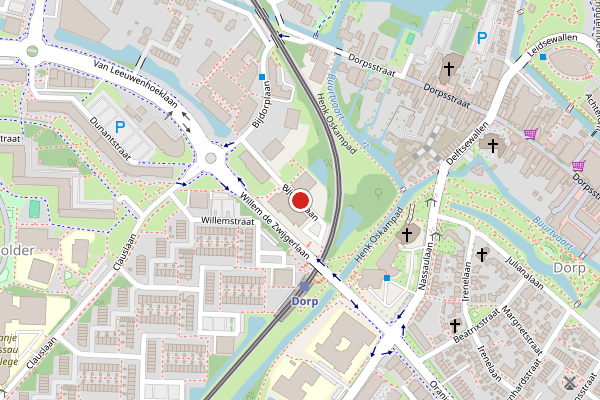 Brandweer-melding op Bijdorplaan, Zoetermeer op 7 mei, kaart-overzicht