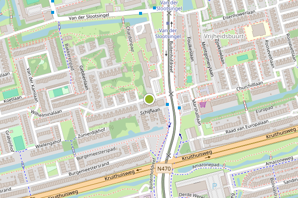Ambulance-melding op Wilhelminalaan, Delft op 7 mei, kaart-overzicht