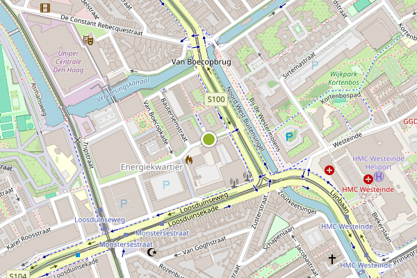Ambulance-melding op Zamenhofstraat, Den Haag op 30 juni, kaart-overzicht