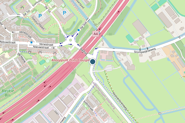 Politie-melding op Middenweg, Leidschendam op 30 juni, kaart-overzicht