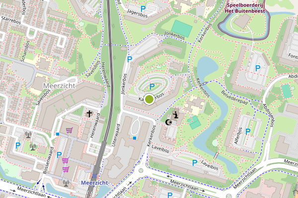 Ambulance-melding op Kadoelerbos, Zoetermeer op 30 juni, kaart-overzicht
