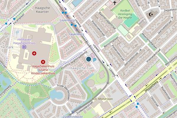 Politie-melding op Florence Nightingaleweg, Den Haag op 1 juli, kaart-overzicht