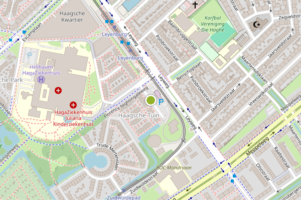 Ambulance-melding op Florence Nightingaleweg, Den Haag op 1 juli, kaart-overzicht