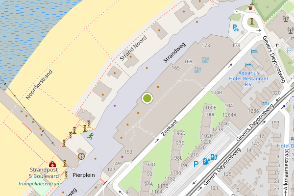 Ambulance-melding op Strandweg, Den Haag op 1 juli, kaart-overzicht