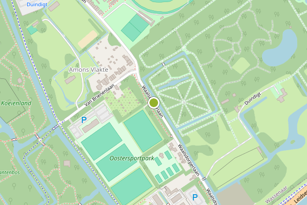 Ambulance-melding op Waalsdorperlaan, Wassenaar op 1 juli, kaart-overzicht