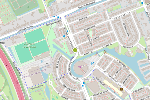 Ambulance-melding op Laan der Zeven Linden, Delfgauw op 1 juli, kaart-overzicht
