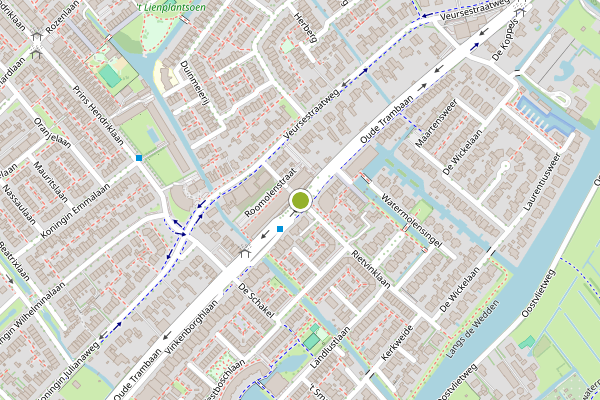 Ambulance-melding op Roomolenstraat, Leidschendam op 2 juli, kaart-overzicht