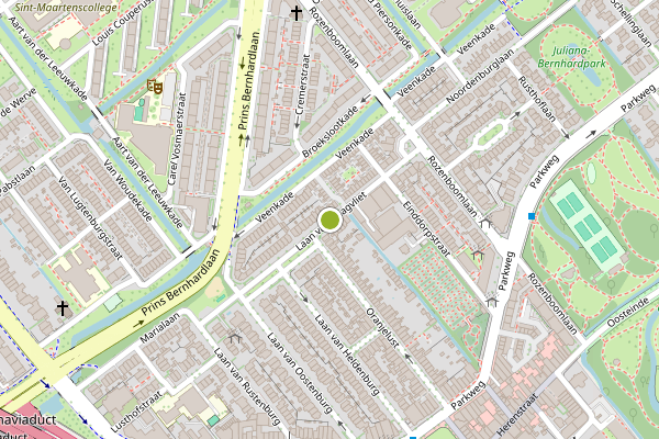 Ambulance-melding op Laan van Haagvliet, Voorburg op 1 juli, kaart-overzicht