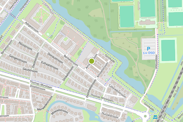 Ambulance-melding op Amstelstroom, Zoetermeer op 1 juli, kaart-overzicht