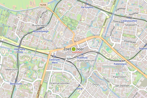 Ambulance-melding op Burgemeester Wegstapelplein, Zoetermeer op 1 juli, kaart-overzicht
