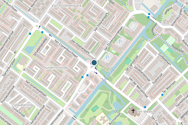 Politie-melding op Van Duivenvoordelaan, Wassenaar op 1 juli, kaart-overzicht