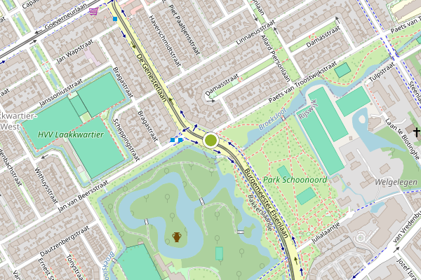 Ambulance-melding op Paets van Troostwijkstraat, Den Haag op 2 juli, kaart-overzicht